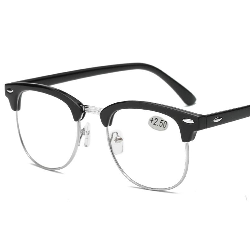 

Metal Half Frame Reading Glasses Presbyopic Eyewear Male Female Far sight Glasses with strength +0.5 +0.75 +1.0 +1.25 To +4.0 0