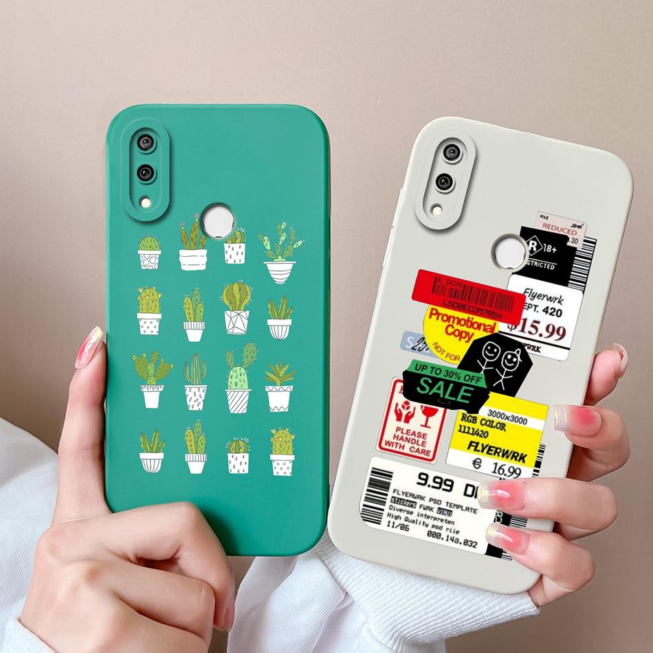 For Huawei Y9 Prime 2019 Phone Case Full Protection Cover For Huawei Y9S Y9A Cute Cartoon Liquid Silicone Anti Drop Bumper Coque