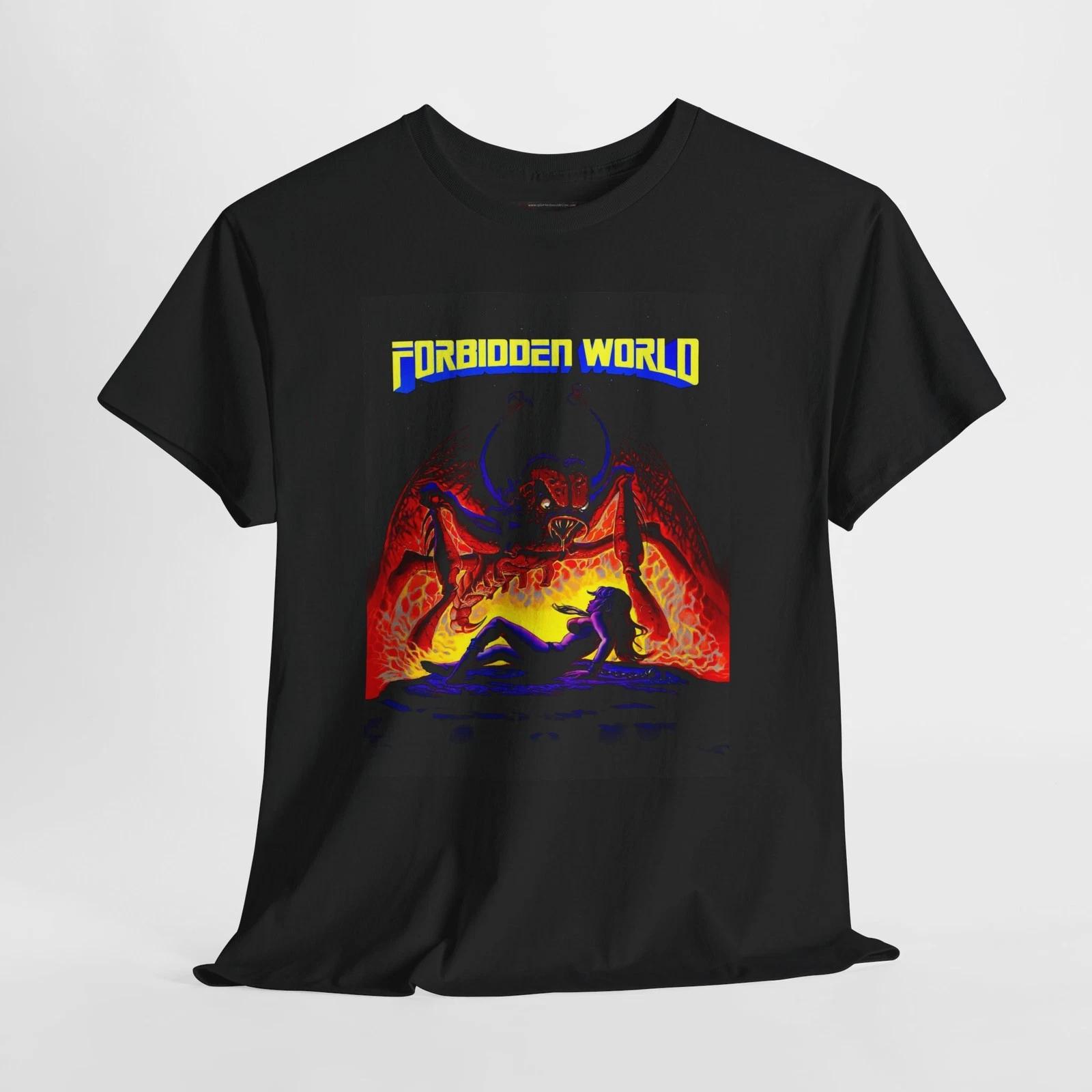 Forbidden World 1987 Retro Movie Poster Horror Unisex Graphic T-Shirt S