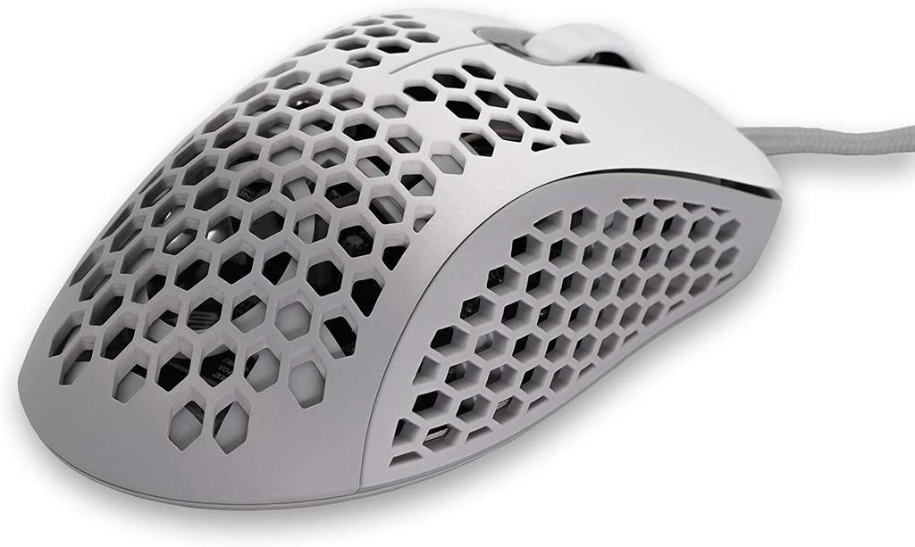 Gwolves Skoll SKL 2020 Edition 65g Ultra Light Honeycomb Design Wired RGB Gaming Mouse Up to 12000 DPI (White) (Long)