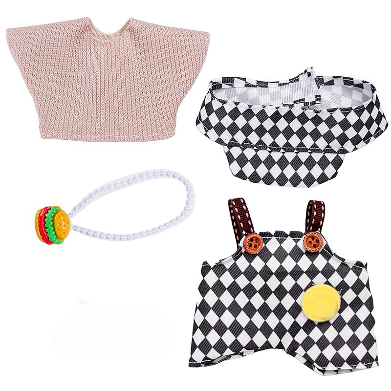 

17см Плюшевая одежда и аксессуары для куклы Лабубу 6,7 Кавайная кукла Мультяшная милая одежда Куклы Рождественский подарок