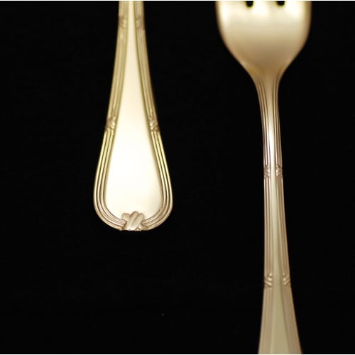 eve-mode TRIO 18-8 Largo Teaspoon, Gold-Plated Finish