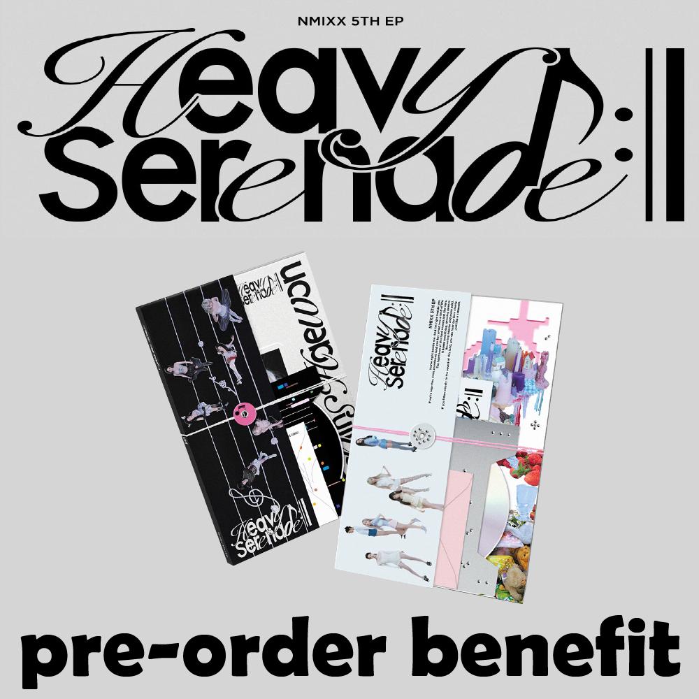 

Предзаказ 5-го мини-альбома NMIXX Heavy Serenade Стандартная версия. И МАГАЗИН ПОБ Random & FANS POB