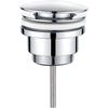 AIMOONSA Chrome-Plated Brass Pop-Up Push-Open Basin Waste - Glossy Finish