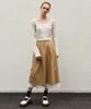 Nigaennikol Nicole Pintuck Layered Long Skirt_Beige