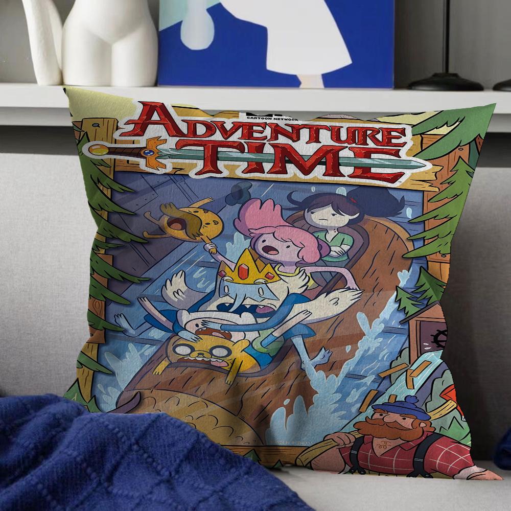 Adventure Time Con Finn Jake Copricuscini Cartone Animato Divano Decorativo Casa Stampa Double-sided Corto Peluche Carino Copricuscino