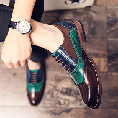 Sapatos Oxford Masculinos de Couro Pontiagudo de Alta Qualidade com Cadarço Casual Respirável com Salto Sapatos Sociais de Negócios Sapatos Sociais Masculinos
