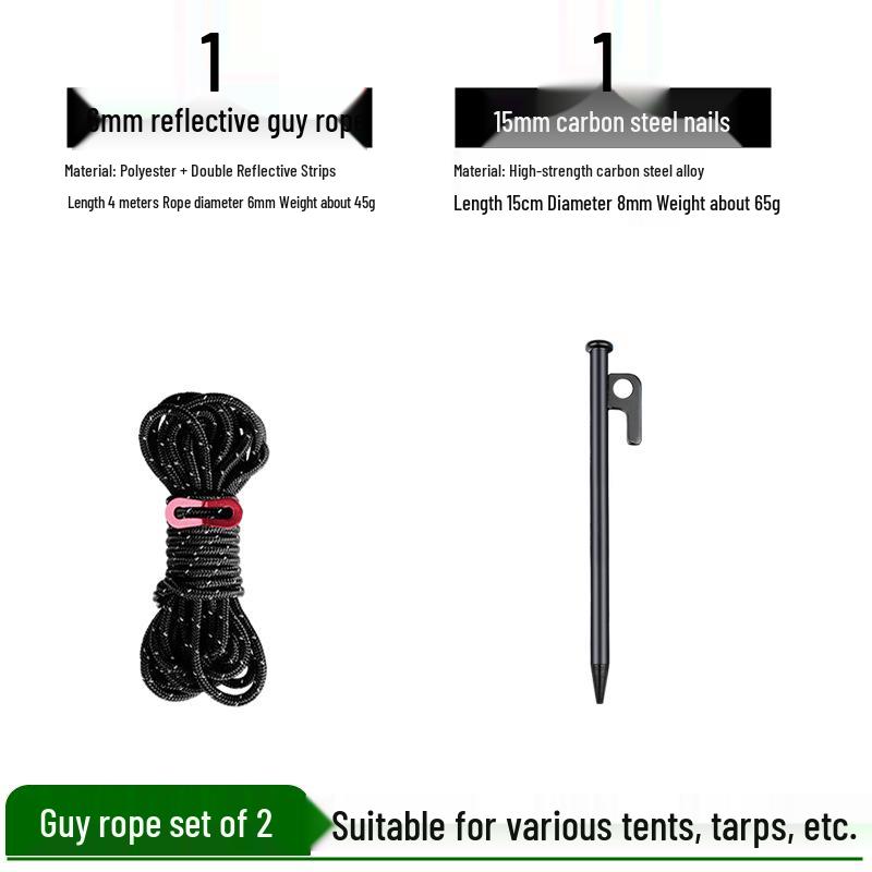 Heavy-Duty Steel Ground Stakes for Camping, Tent, Snow, Beach, Canopy, and Grass