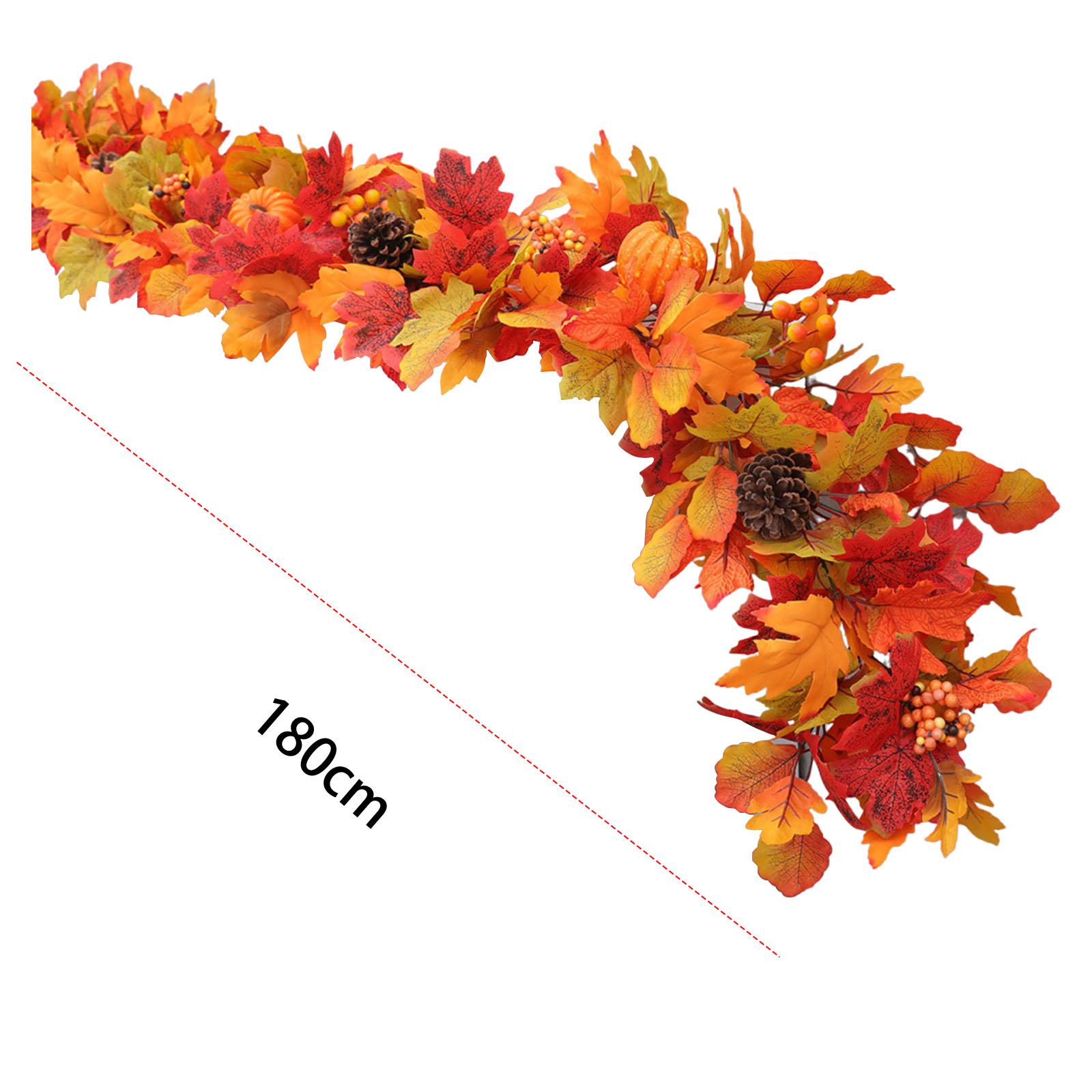 

Simulation Autumn Leaf Garland Thanksgiving Hanging Door Wreath Artificial Autumn Foliage Garland Indoor Outdoor Fall Decor China Mainland