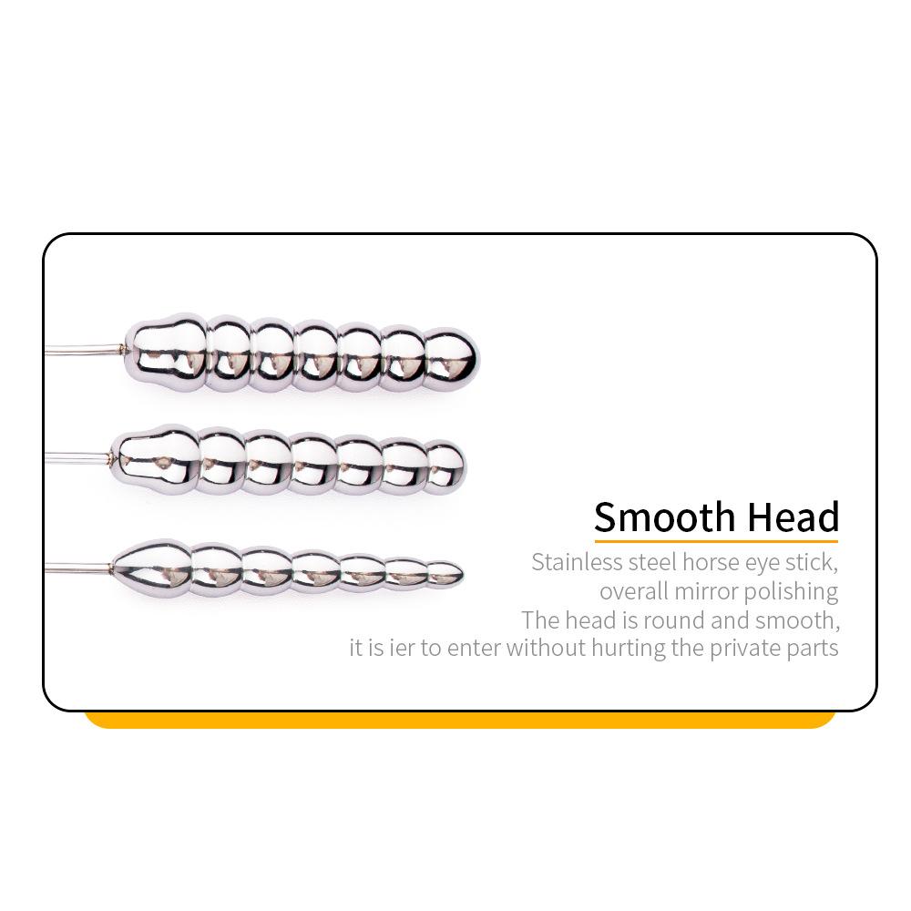 Unisex Stainless Steel Urethral Stick Metal Pull Bead Anal Massager Sounding Urethral Sex Toy Penis Plug Chastity BDSM