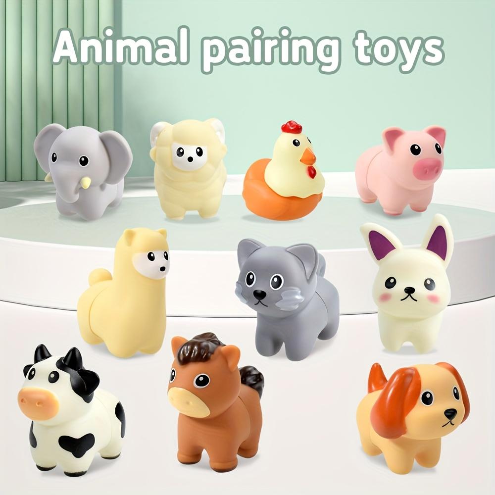 Farm Animal Matching Toy Learning Soft Toys Animals Matching Youngsters Aged 3 Animal Cognition Fine Motor Skills Toy