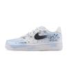 Air Force 1 Slip Resistant Abrasion Resistant Low Top Skateboard Shoes Unisex Blue White CW2288-111(Team41-)