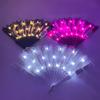 LED Luminous Foldable Fan Glow Dancing Hand Fan La Folding Plastic Fan for women girl Party elegant Decoration Supplies