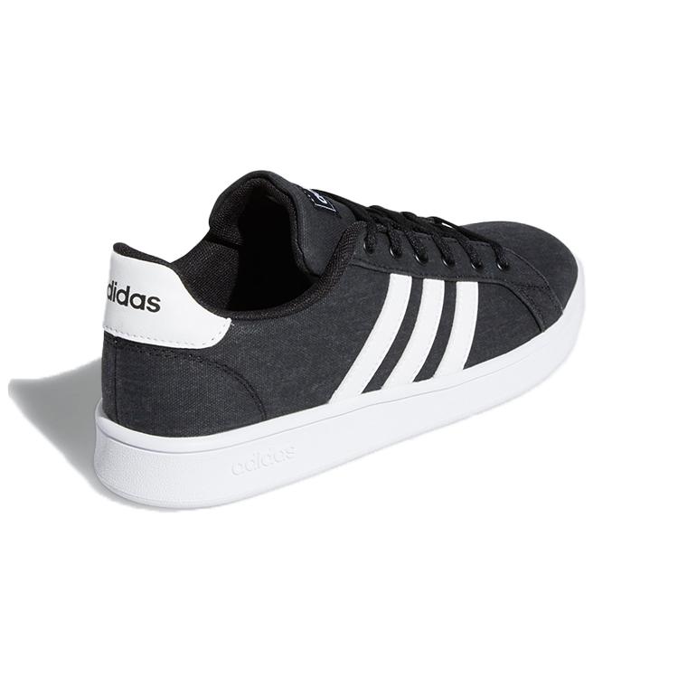 Adidas Neo GRAND COURT K Breathable Low top Skateboard Shoes Gray Black Kids' EG1517