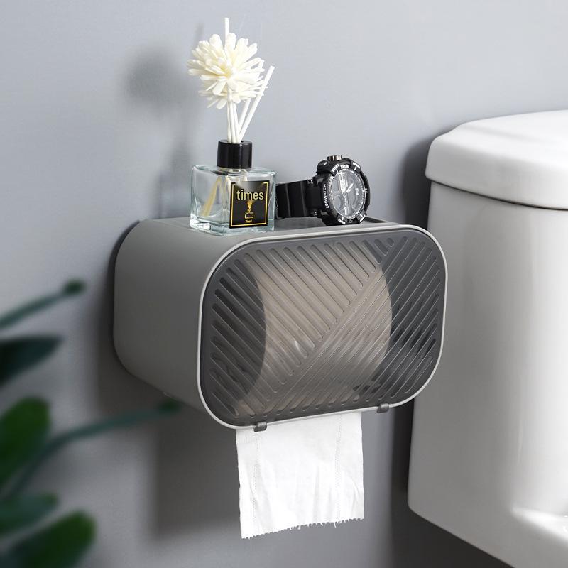 Luxury Multi-functional Toilet Tissue & Towel Holder Wall-Mount Storage Box