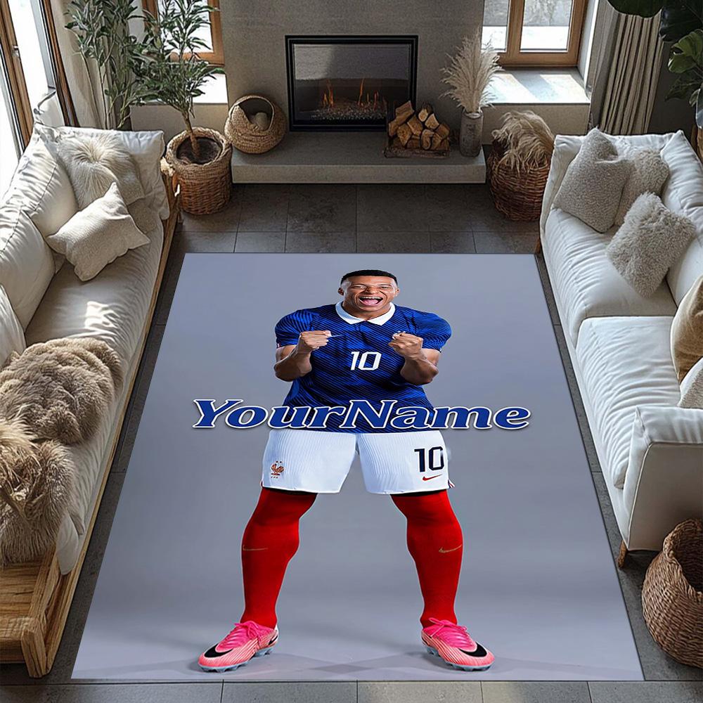 Mbappe 112 Personalized Name Carpet Suitable for Dining Room Outdoor Hallway Bedrooms Antislip Carpet Anime Office Decor Perfect Gift for Women/Men
