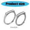 Stylish Sterling Silver Couple Rings Adornment Stylish Message Projection Rings Adjustable Rings In Sterling Silver