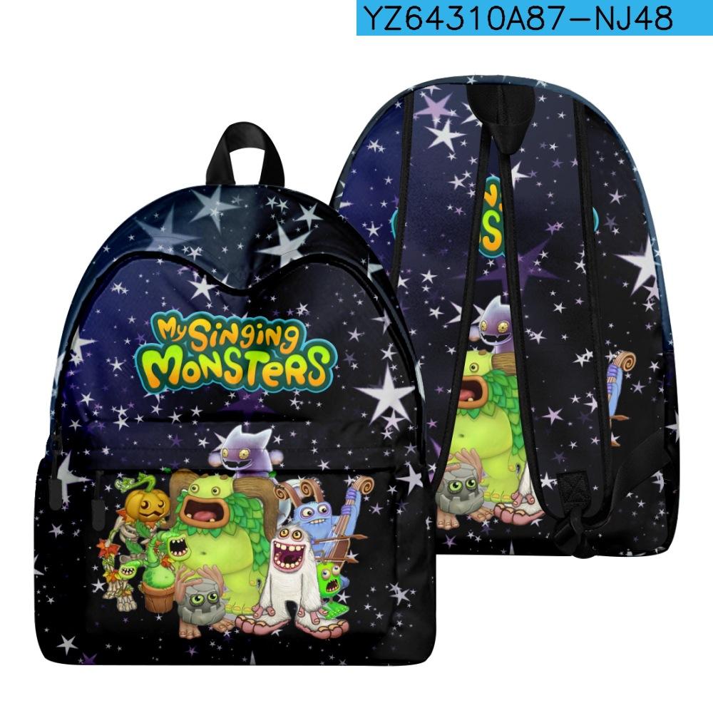 Cartoon Youthful My Singing Monsters Student School Bags Notebook Backpacks 3D Print Oxford Boys/Girls Funny Travel Bags