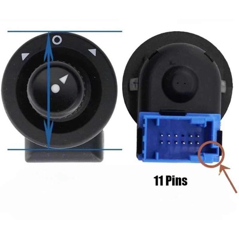 2pcs 6545.KS For Peugeot Partner 1007 Citroen C2 C3 Xsara Picasso Berlingo New Electric Rearview Mirror Control Switch Knob