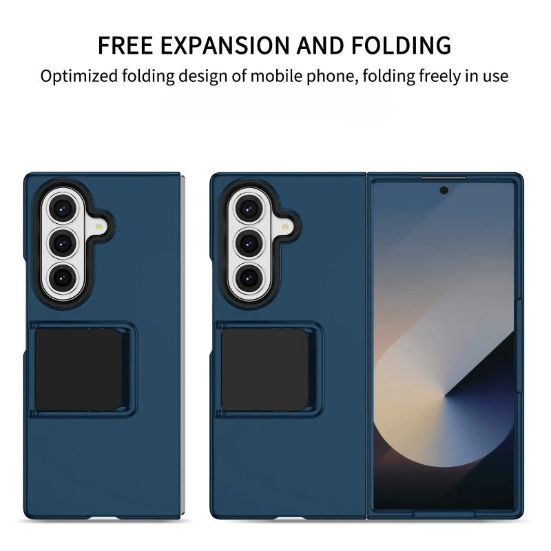 Simple Matte Invisible Holder Case for Samsung Z Fold 7 Fold6 Fold5 Fold4 Fold3 Shockproof Solid Color Protection Cover Funda