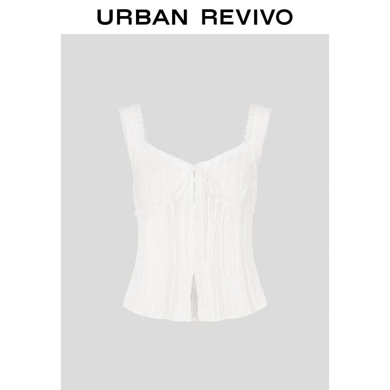 Women s Casual Lace Pleated Tie-Strap Camisole S