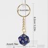 Galaxy D20 Dice Keychain Fashion Keyring Ornament Key Chain Pendant Men Kids Toys Gifts