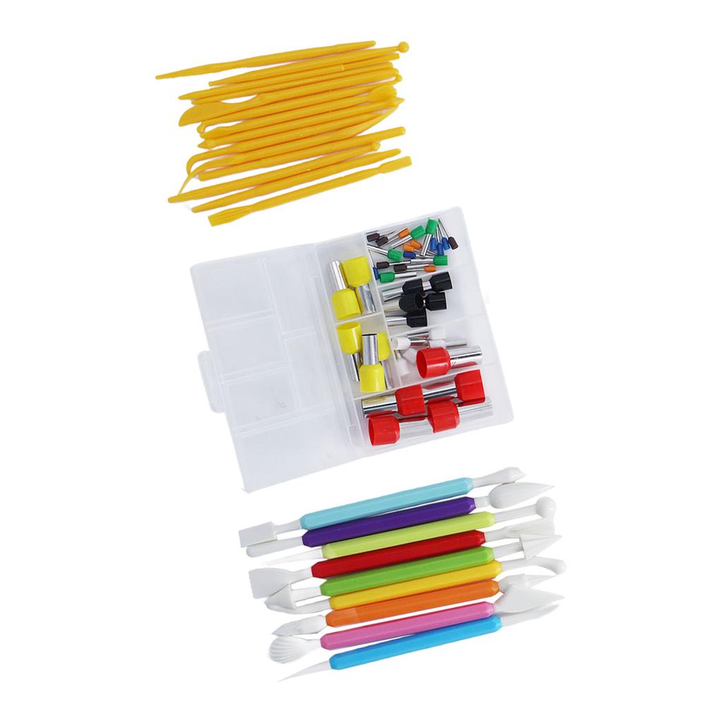 Polymer Clay Cutters Set 63 Pcs Circular Cutter Carving Knife Engraving Pen Polymer Clay Tools for