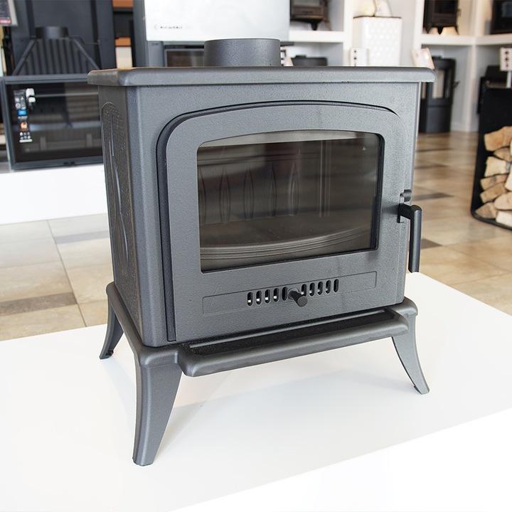 Freestanding Stove Fireplace KRATKI KOZA K7 5kW Ø130 Cast Iron Mounting Kit