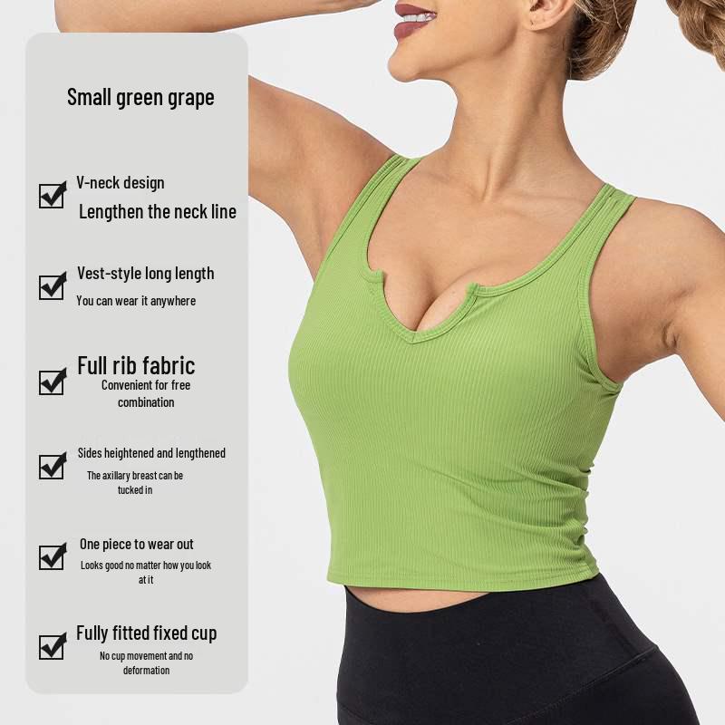 

Женский спортивный бюстгальтер с высокой степенью поддержки - Ударопрочный жилет для йоги и бега с боковой поддержкой для лета 2XL