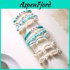 Wave Style Female Bracelets With Electroplated Beaded Starfish For Summer Beachwear