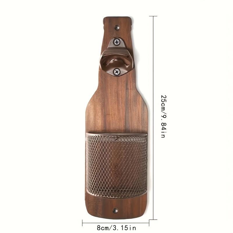 A Wall-Mounted Bottle Opener And Beer Cap Collector Box Suitable for Various Settings Like Home Bars