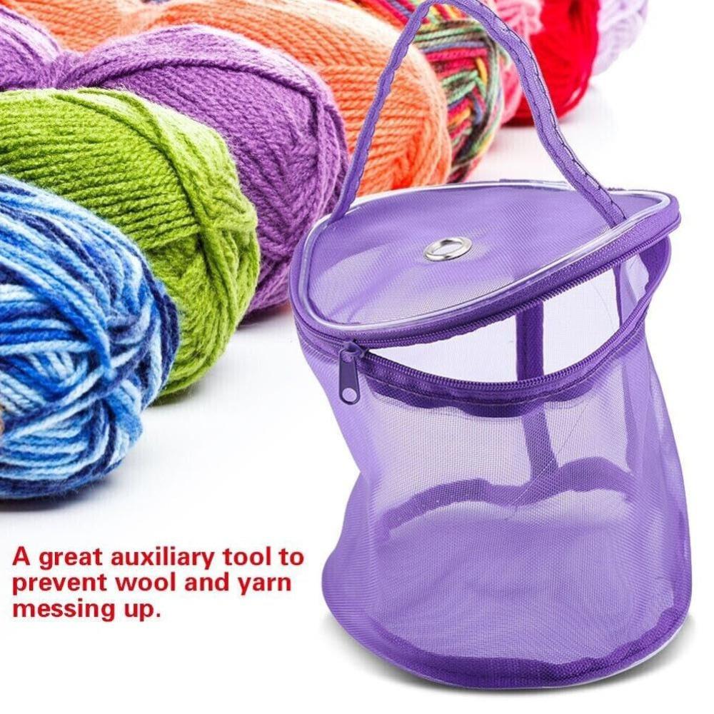 Mesh Yarn Storage Bag Portable Yarn Balls Organizer DIY Knitting Bag