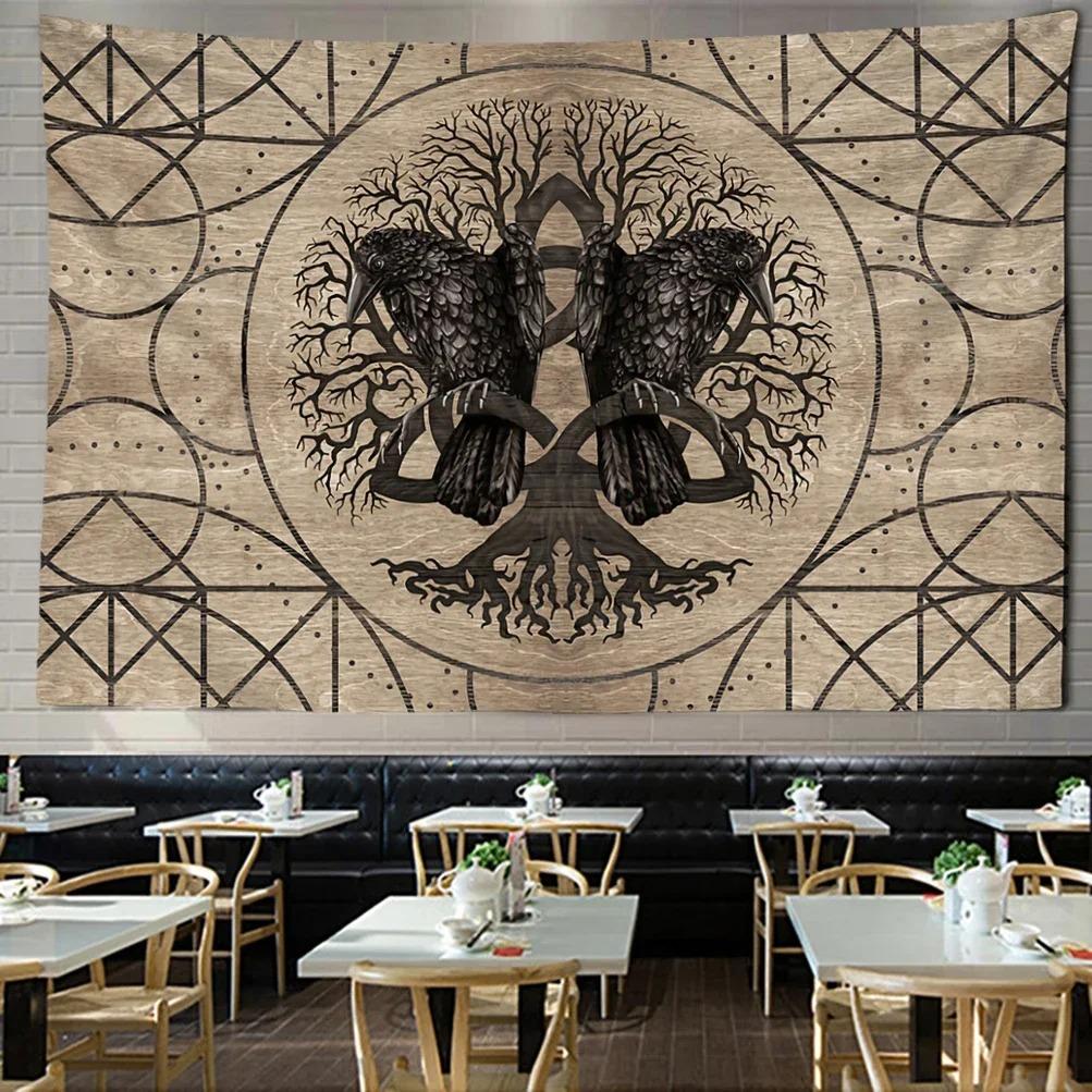 Bohemian Style Hippie Tapizzie Art Aesthetic Living Room Home Decor Vintage Illustration Tapestry Wall Hanging