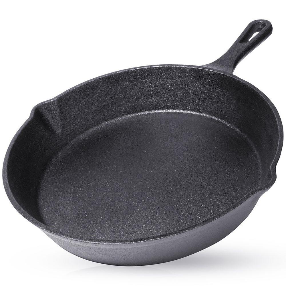 Cast Iron Pan for Gas Induction Grill Fireplace To Oven Plate 25 Cm
