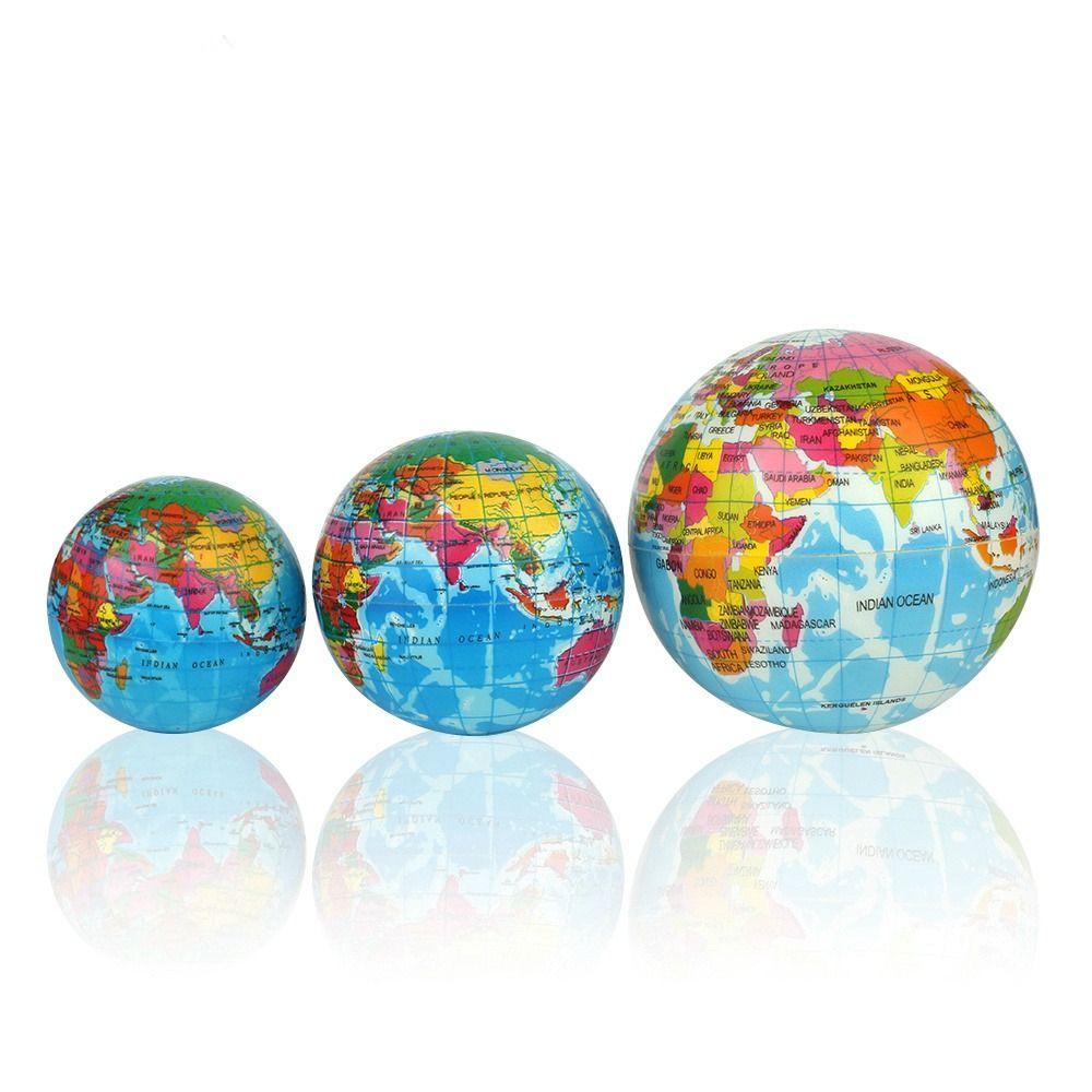 Novelty Gag Toy World Geography Map Ball World Map Foam Ball Hand Squeeze Ball Foam Rubber Ball