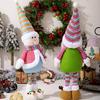 Expandable Standing Dolls Santa/Snowman Toy with Extendable Legs Festival Home Decoration Christmas Party Supplies