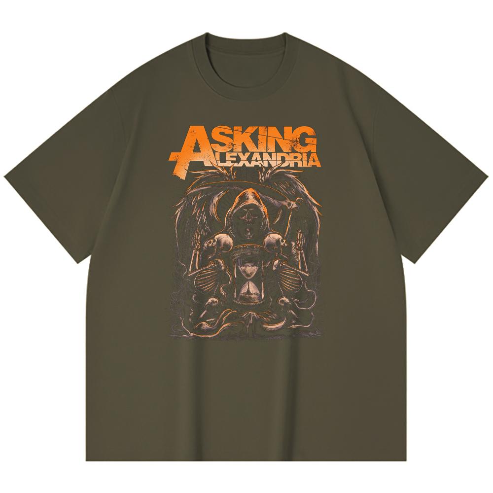 230 g/m² 100% Baumwolle Heavy Metal T-Shirt Rockband Beliebte Musik Druck Unisex Schweres Baumwoll-T-Shirt