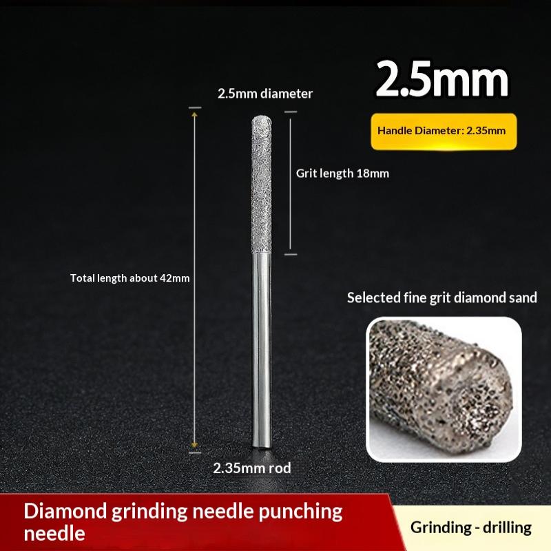 5Pcs Sharp Cutting Mini Diamond Cylindrical Files Small Diameter Reaming Hand Tools for Ceramic Grinding Craft Making