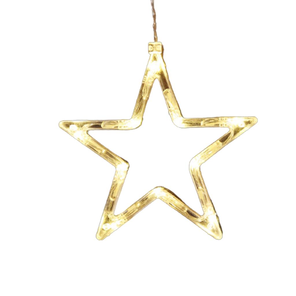 1Pcs Christmas LED String Light Sucker Christmas tree Pendant Window Ornaments  Snowflake Santa Bells Fawn Pentagram
