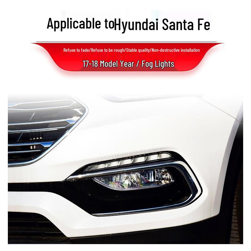 Compatible LED Daytime Running Lights for 17/18 Tucson ix45 Front Fog Lamp Assembly