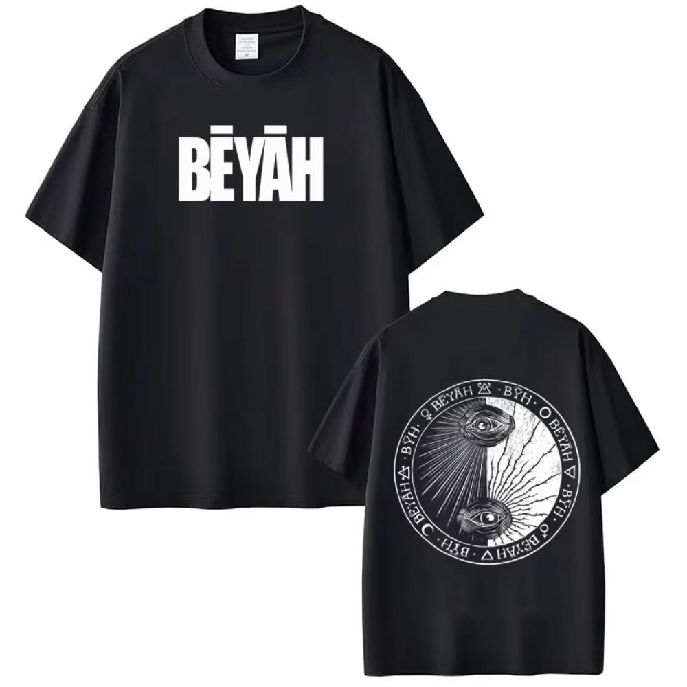 

Rapper Damso Beyah Tour Printed Unisexs Women Hiphop Tshirts Summer Shortsleeved Loose Casual Gothic Punk Cotton Tshirts L