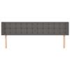 Exclusive House - Headboard with Ears Grey 183x16x78/88 Cm Faux Leather