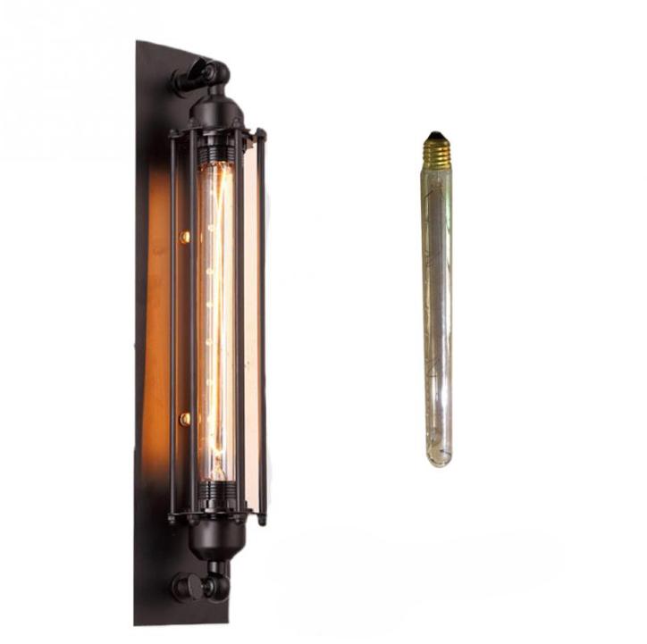 Antikk Grow Fløyte Vegglampe Smijern Amerikansk Industriell Stil Retro Restaurant Korridor Gangbelysning Vegglampe Dekor Glede