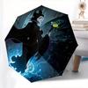 Maleficent, Sorceress Automatic Opening and Closing Umbrella - 8 Ribs Portable Folding Umbrella with Plastic Handle, Suitable for Leisure an
