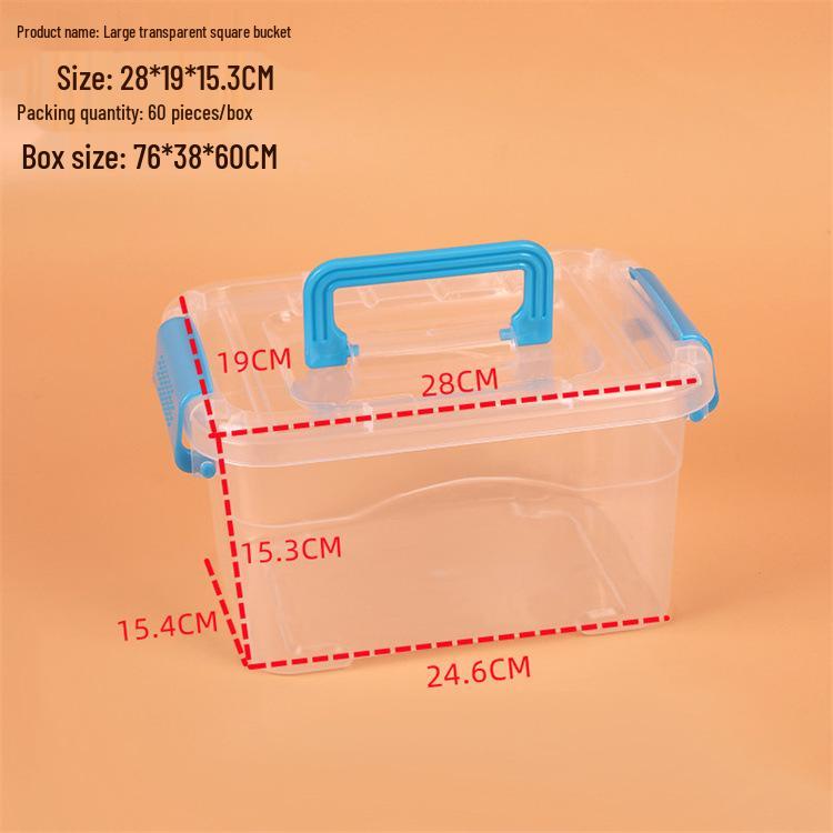 Przezroczyste Przenośne Pudełko do Przechowywania na Przekąski, Zabawki i do Użytku w Samochodzie