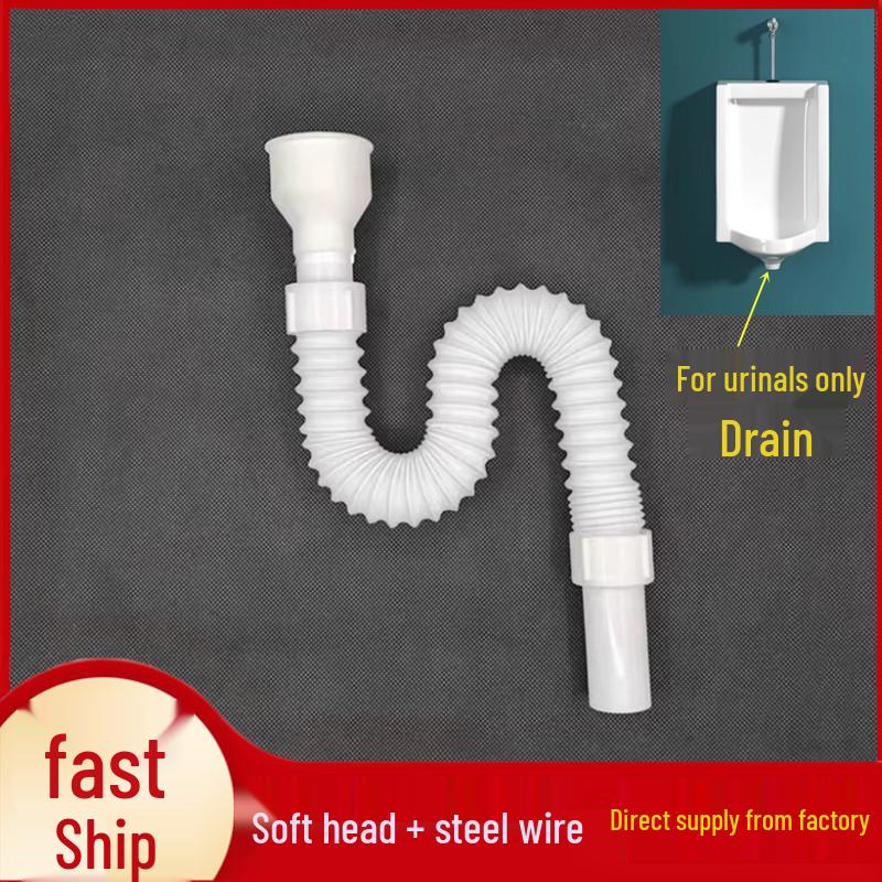 Odor-Proof Steel Wire Urinal Drain Pipe for Men's Urinals