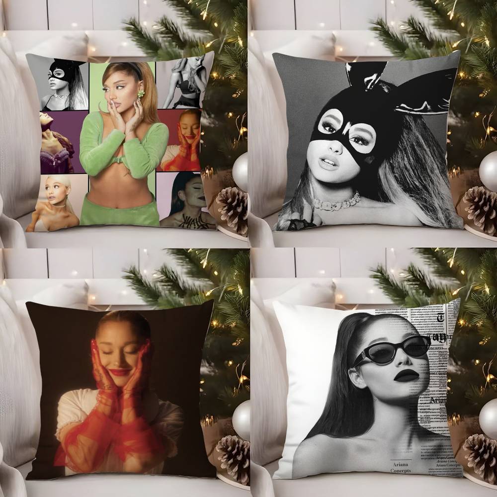Singer A-Ariana G-Grandes Pillow Case Home Dorm Chair Back Short Plush Double-Sided Printing Office Nap Time Cushion Cover