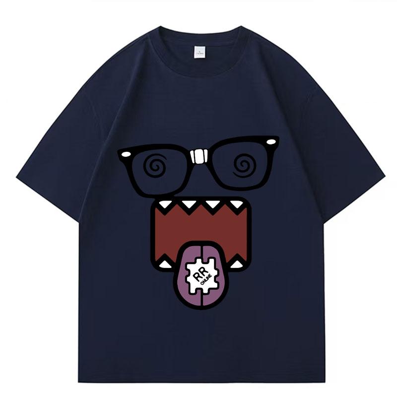 Domo Kun Funny Meme T Shirts Mens Women Clothes Classic Cotton Casual Tee Shirts Short Sleeve Oversized Tshirt Tops Streetwear