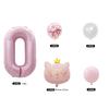 Cute Crown Cat Digital Balloon Set Girl'S Birthday Party Wedding Sweet Decoration Balloon Set Baby Party Supplies