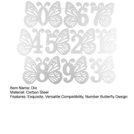 Butterfly Number Die, Scrapbooking Butterfly Die Cut, Metal Cutting Dies for Birthday Card Making Photo Album Embossing DIY Paper Crafts